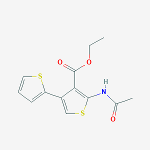 molecular formula C13H13NO3S2 B5616077 ethyl 5'-(acetylamino)-2,3'-bithiophene-4'-carboxylate 