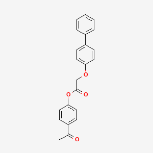 molecular formula C22H18O4 B5616096 4-acetylphenyl (4-biphenylyloxy)acetate 