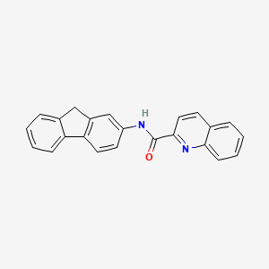 molecular formula C23H16N2O B5616098 N-9H-fluoren-2-yl-2-quinolinecarboxamide 