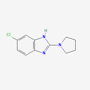 molecular formula C11H12ClN3 B5616126 5-chloro-2-(1-pyrrolidinyl)-1H-benzimidazole 