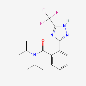 molecular formula C16H19F3N4O B5616146 N,N-diisopropyl-2-[5-(trifluoromethyl)-1H-1,2,4-triazol-3-yl]benzamide 