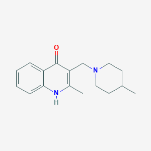 molecular formula C17H22N2O B5616158 2-methyl-3-[(4-methyl-1-piperidinyl)methyl]-4-quinolinol 