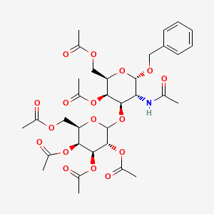 molecular formula C33H43NO17 B561618 苯甲基-2-乙酰氨基-4,6-二-O-乙酰基-3-O-(2,3,4,6-四-O-乙酰基-β-D-半乳糖基)-2-脱氧-α-D-半乳糖吡喃糖苷 CAS No. 3809-10-7