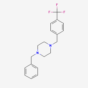 molecular formula C19H21F3N2 B5616180 1-benzyl-4-[4-(trifluoromethyl)benzyl]piperazine 