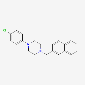 molecular formula C21H21ClN2 B5616185 1-(4-chlorophenyl)-4-(2-naphthylmethyl)piperazine 