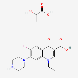 molecular formula C19H24FN3O6 B561620 Norfloxacin lactate CAS No. 97867-34-0