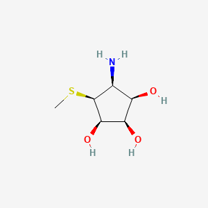 (1R,2R,3R,4S,5S)-4-Amino-5-(methylsulfanyl)cyclopentane-1,2,3-triol