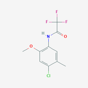 molecular formula C10H9ClF3NO2 B5616260 N-(4-chloro-2-methoxy-5-methylphenyl)-2,2,2-trifluoroacetamide 