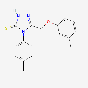 molecular formula C17H17N3OS B5616271 5-[(3-methylphenoxy)methyl]-4-(4-methylphenyl)-4H-1,2,4-triazole-3-thiol 