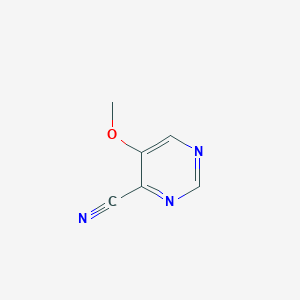 molecular formula C6H5N3O B056163 5-甲氧基嘧啶-4-腈 CAS No. 114969-64-1