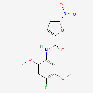 molecular formula C13H11ClN2O6 B5616300 N-(4-chloro-2,5-dimethoxyphenyl)-5-nitro-2-furamide 