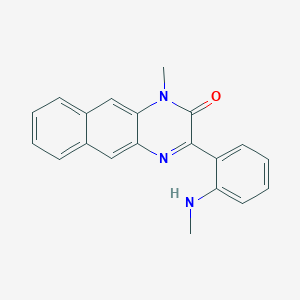 molecular formula C20H17N3O B5616309 1-methyl-3-[2-(methylamino)phenyl]benzo[g]quinoxalin-2(1H)-one 