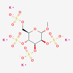 molecular formula C7H10K4O18S4 B561632 甲基-α-D-甘露吡喃糖苷2,3,4,6-四硫酸钾盐 CAS No. 359437-03-9