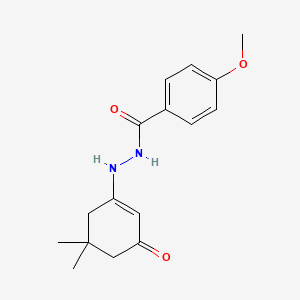 molecular formula C16H20N2O3 B5616326 N'-(5,5-dimethyl-3-oxo-1-cyclohexen-1-yl)-4-methoxybenzohydrazide 