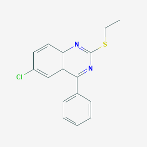 molecular formula C16H13ClN2S B5616335 6-chloro-2-(ethylthio)-4-phenylquinazoline 