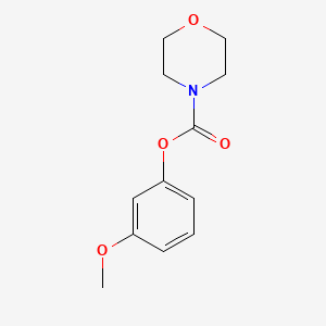 molecular formula C12H15NO4 B5616336 3-methoxyphenyl 4-morpholinecarboxylate 
