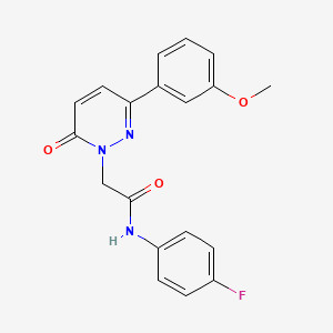 molecular formula C19H16FN3O3 B5616337 N-(4-fluorophenyl)-2-[3-(3-methoxyphenyl)-6-oxo-1(6H)-pyridazinyl]acetamide 