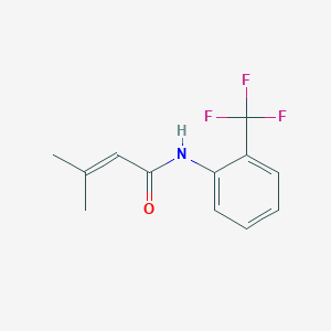 molecular formula C12H12F3NO B5616357 3-methyl-N-[2-(trifluoromethyl)phenyl]-2-butenamide 