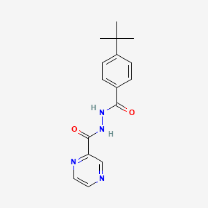 molecular formula C16H18N4O2 B5616391 N'-(4-tert-butylbenzoyl)-2-pyrazinecarbohydrazide CAS No. 5329-78-2