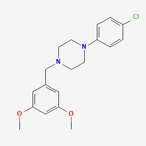molecular formula C19H23ClN2O2 B5616397 1-(4-chlorophenyl)-4-(3,5-dimethoxybenzyl)piperazine 