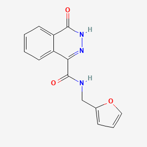 molecular formula C14H11N3O3 B5616422 N-(2-furylmethyl)-4-oxo-3,4-dihydro-1-phthalazinecarboxamide 