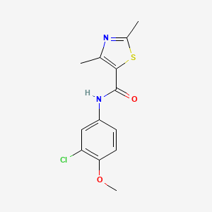 molecular formula C13H13ClN2O2S B5616449 N-(3-chloro-4-methoxyphenyl)-2,4-dimethyl-1,3-thiazole-5-carboxamide 