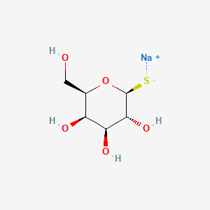molecular formula C6H11NaO5S B561645 Sodium (2S,3R,4S,5R,6R)-3,4,5-trihydroxy-6-(hydroxymethyl)tetrahydro-2H-pyran-2-thiolate CAS No. 42891-22-5