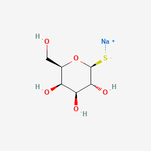 molecular formula C6H12NaO5S B561645 1-TIOL-BETA-D-GALACTOSA SAL DE SODIO CAS No. 42891-22-5