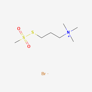 molecular formula C7H18BrNO2S2 B561647 [3-(トリメチルアンモニウム)プロピル] メタンチオスルホン酸ブロミド CAS No. 220560-60-1