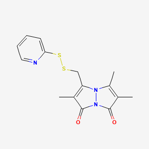 molecular formula C15H15N3O2S2 B561649 (2-Pyridyl)dithiobimane CAS No. 385398-64-1