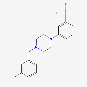 molecular formula C19H21F3N2 B5616514 1-(3-methylbenzyl)-4-[3-(trifluoromethyl)phenyl]piperazine 