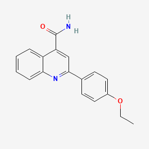molecular formula C18H16N2O2 B5616520 2-(4-ethoxyphenyl)-4-quinolinecarboxamide 