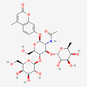 molecular formula C30H41NO17 B561655 Lewis X Trisaccharide, 4-Methylumbelliferyl Glycoside CAS No. 359436-57-0