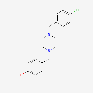 molecular formula C19H23ClN2O B5616568 1-(4-chlorobenzyl)-4-(4-methoxybenzyl)piperazine 
