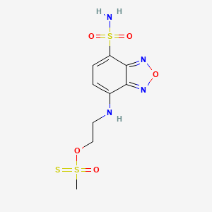 molecular formula C9H12N4O5S3 B561662 N-[4-(Aminosulfonyl)-2,1,3-benzoxadiazol-7-yl]-2-aminoethyl methanethiosulfonate CAS No. 352000-01-2