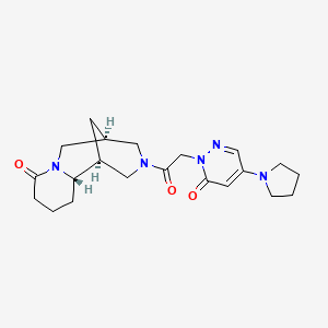 molecular formula C21H29N5O3 B5616650 (1S,2S,9R)-11-[(6-oxo-4-pyrrolidin-1-ylpyridazin-1(6H)-yl)acetyl]-7,11-diazatricyclo[7.3.1.0~2,7~]tridecan-6-one 