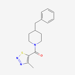 molecular formula C16H19N3OS B5616651 4-benzyl-1-[(4-methyl-1,2,3-thiadiazol-5-yl)carbonyl]piperidine 