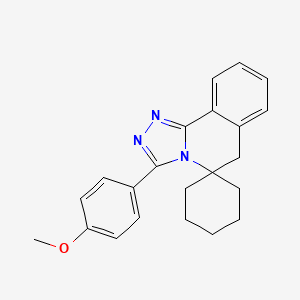 molecular formula C22H23N3O B5616657 3'-(4-methoxyphenyl)-6'H-spiro[cyclohexane-1,5'-[1,2,4]triazolo[3,4-a]isoquinoline] 