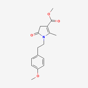 molecular formula C16H19NO4 B5616659 methyl 1-[2-(4-methoxyphenyl)ethyl]-2-methyl-5-oxo-4,5-dihydro-1H-pyrrole-3-carboxylate 