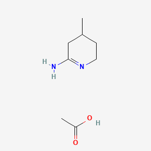 molecular formula C8H16N2O2 B561668 2-亚氨基-4-甲基哌啶乙酸盐 CAS No. 165383-72-2