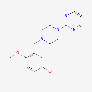molecular formula C17H22N4O2 B5616702 2-[4-(2,5-dimethoxybenzyl)-1-piperazinyl]pyrimidine 