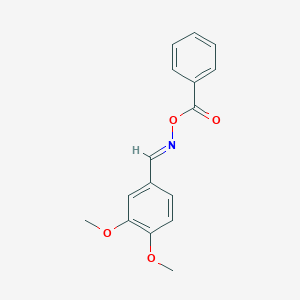 molecular formula C16H15NO4 B5616721 3,4-dimethoxybenzaldehyde O-benzoyloxime 