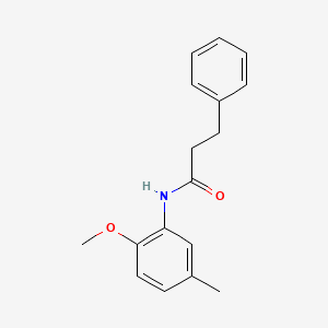 molecular formula C17H19NO2 B5616765 N-(2-methoxy-5-methylphenyl)-3-phenylpropanamide 