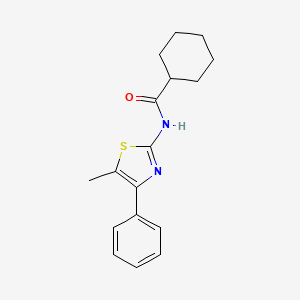 molecular formula C17H20N2OS B5616783 N-(5-methyl-4-phenyl-1,3-thiazol-2-yl)cyclohexanecarboxamide 
