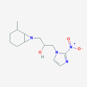 molecular formula C13H20N4O3 B056168 alpha-[(2-Nitro-1H-imidazole-1-yl)methyl]-2-methyl-7-azabicyclo[4.1.0]heptane-7-ethanol CAS No. 120277-94-3