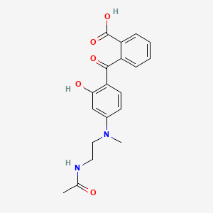 molecular formula C19H20N2O5 B561681 4-[N-[2-(Acetamido)ethyl]-N-methylamino]-2'-carboxy-2-hydroxybenzophenone CAS No. 203580-77-2