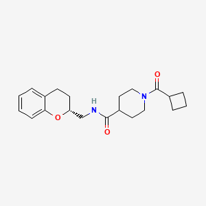 molecular formula C21H28N2O3 B5616817 1-(cyclobutylcarbonyl)-N-[(2R)-3,4-dihydro-2H-chromen-2-ylmethyl]-4-piperidinecarboxamide 
