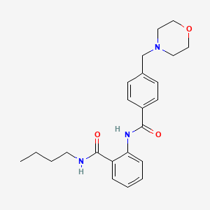 molecular formula C23H29N3O3 B5616829 N-butyl-2-{[4-(4-morpholinylmethyl)benzoyl]amino}benzamide 