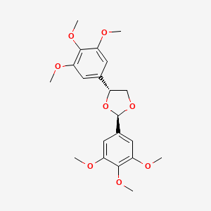 molecular formula C21H26O8 B561686 双-(3,4,5-三甲氧基苯基)-1,3-二噁烷 CAS No. 116673-45-1
