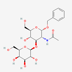 molecular formula C21H31NO11 B561688 Benzyl 2-acetamido-2-deoxy-3-O-(b-D-galactopyranosyl)-a-D-glucopyranoside CAS No. 50692-66-5